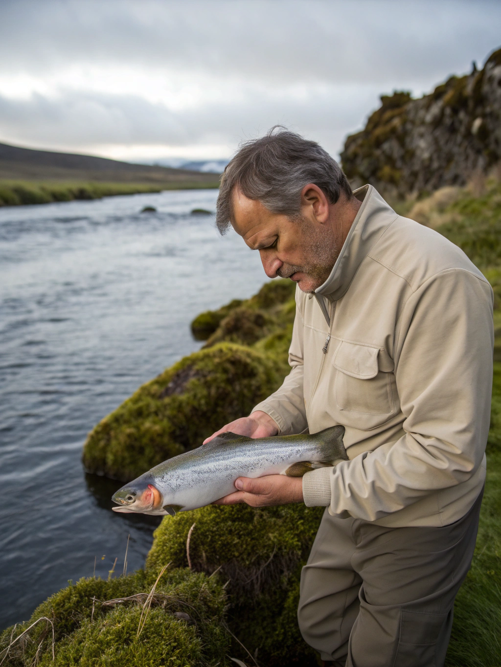 Natural freshwater stream fishing and natural pool therapy in the sanctuary